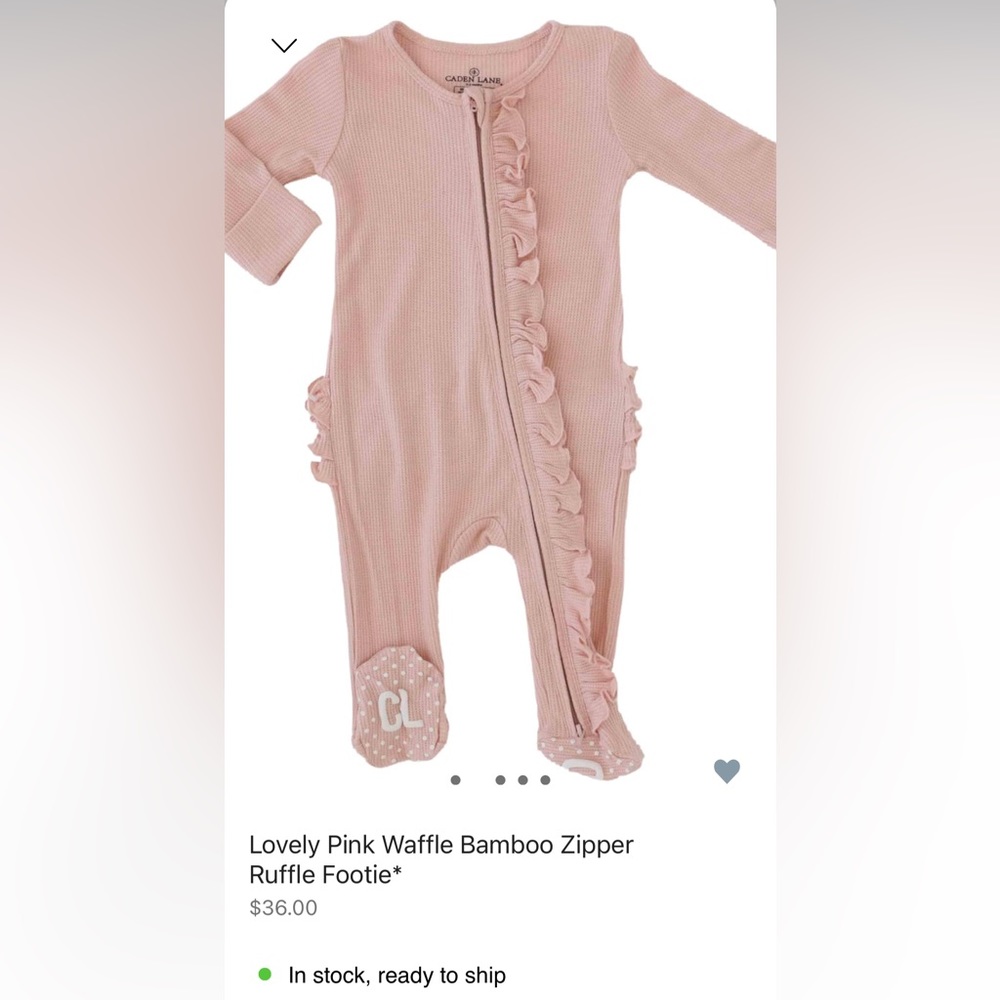 Caden Lane Lovely Pink NB Footie